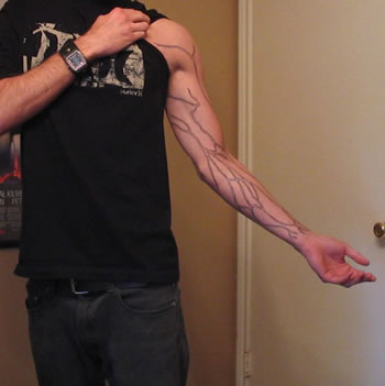 (Anatomy Tattoo - major veins of the arm)
